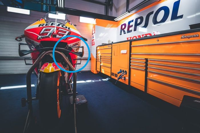 Winglet motor tim Repsol Honda yang dipermasalahkan oleh tim Ducati.