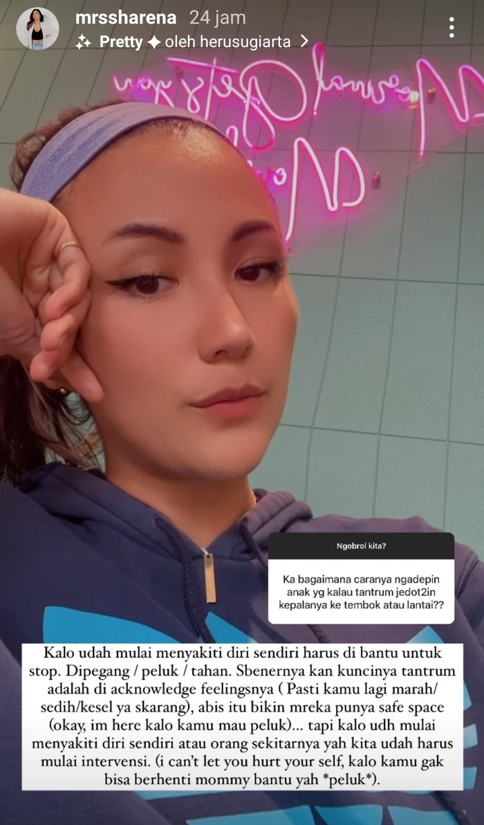Tips mengatasi tantrum ala Sharena Gunawan.