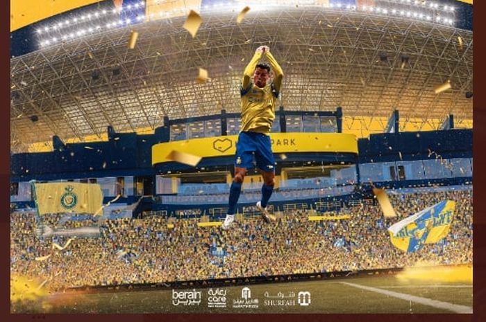 Poster presentasi resmi Cristiano Ronaldo oleh Al Nassr yang akan digelar pada Selasa (3/1/2023) malam.