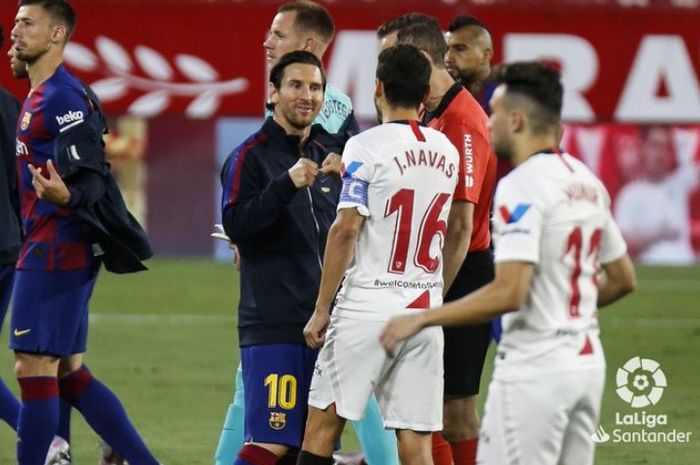 Skor 0-0 menutup pertandingan babak pertama antara Sevilla dan Barcelona di Ramon Sanchez Pizjuan, Jumat (19/6/2020) atau Sabtu dini hari WIB.