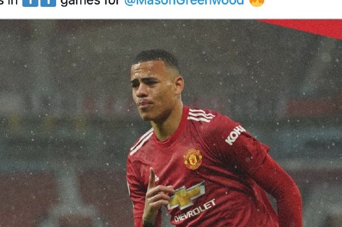 Penyerang Manchester United, Mason Greenwood