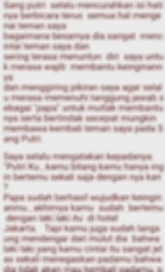 Tulisan Laurens alias Lio HK soal pertemuan Sang Putri dengan seorang pria yang ia cintai.