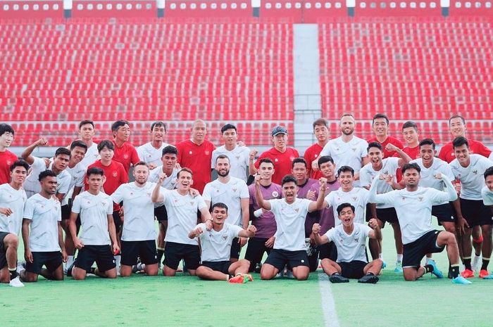 Skuad timnas Indonesia jelang Piala AFF 2022.