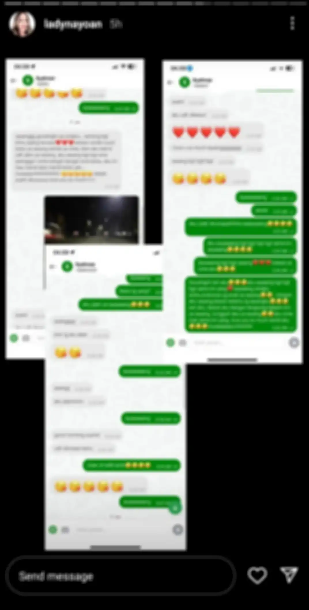 Isi chat Syahnaz dan Rendy.