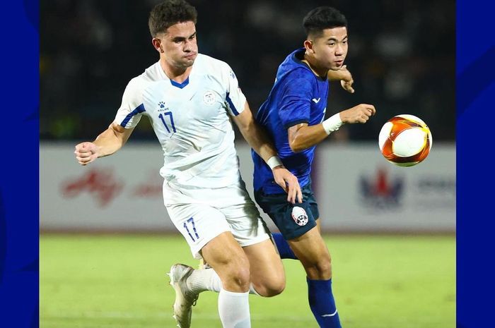 Duel antarpemain Kamboja dan Filipina pada SEA Games 2023.