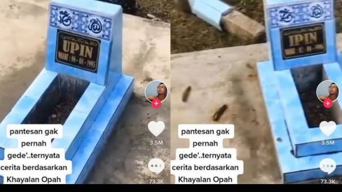 Viral makam Upin Ipin di Dunia Nyata