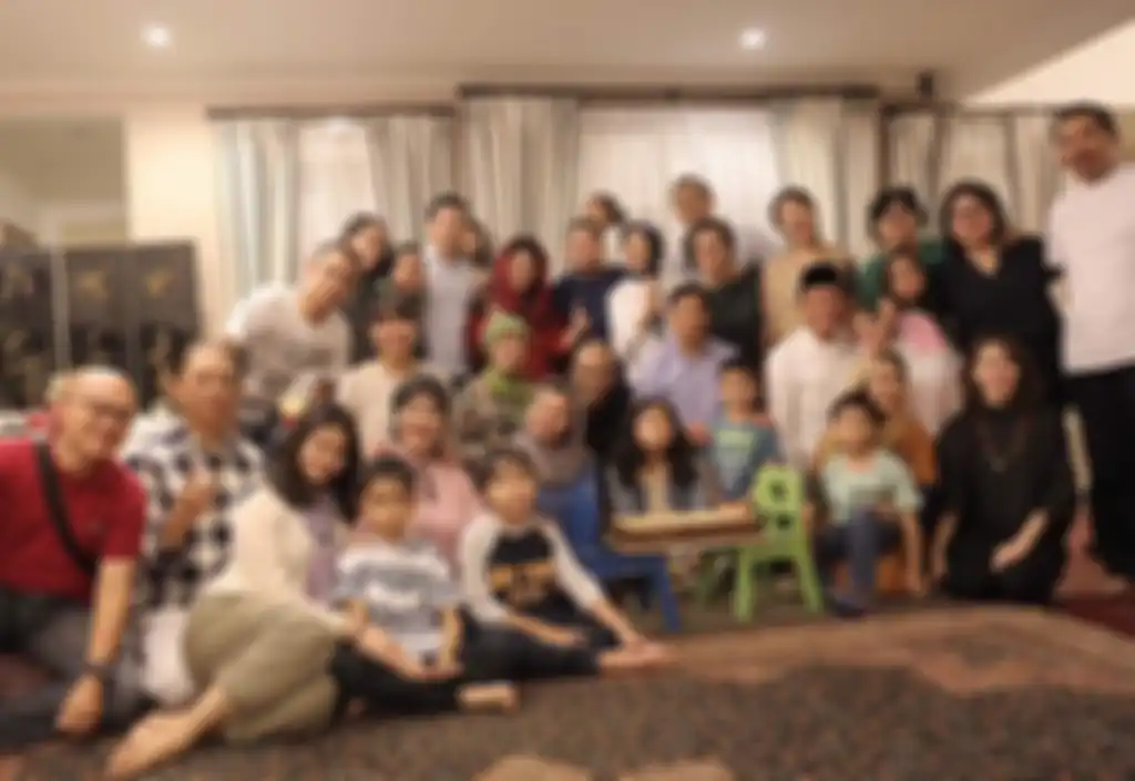 Ruang tamu rumah Taufik Hidayat