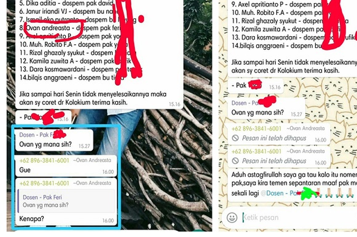 Chat mahasiswa dengan dosen