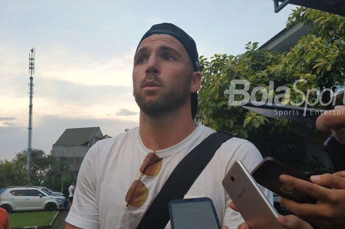 Striker Persija Jakarta Marko Simic di Mess Persija, Jakarta Timur, Jumat (8/2/2019).