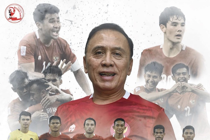 Poster Ketua PSSI dukung Timnas Indonesia.