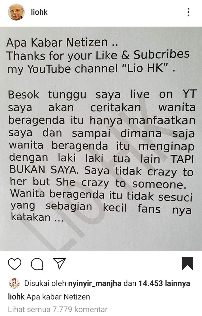  Laurens atau yang kini mendapat julukan papa angkat Syahrini mengatakan akan membongkar masa lalu istri Reino Barack.