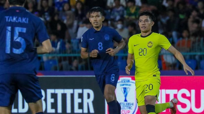 Timnas Malaysia ditahan imbang Kamboja di laga perdana Grup A ASEAN Cup 2024 di Olympic Stadium, Phnom Penh, Minggu (8/12/2024).