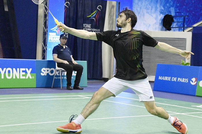 Pebulu tangkis tunggal putra Prancis, Thomas Rouxel, menjadi satu dari tiga wakil Prancis yang berhasil melenggang ke babak final Orleans Masters 2019 di Palais des Sports, Orleans, Prancis, Minggu (24/3/2019).