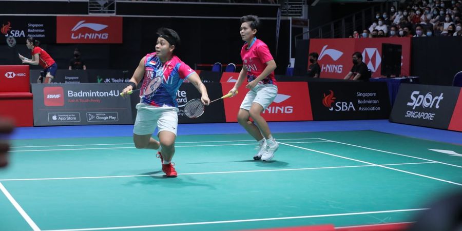 Hasil Final Singapore Open 2022 -  Apriyani/Fadia Sabet Gelar Ketiga