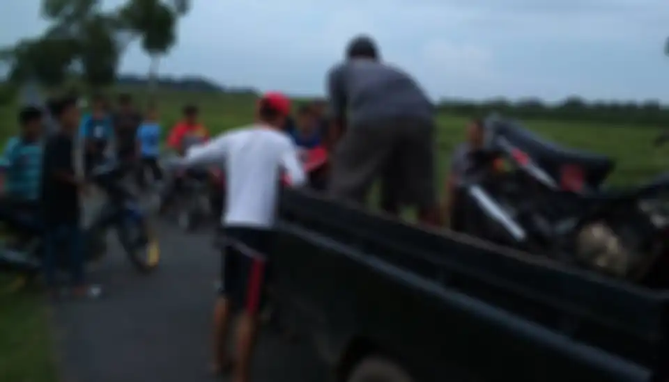 Motor yang dipakai balap liar diangkut
