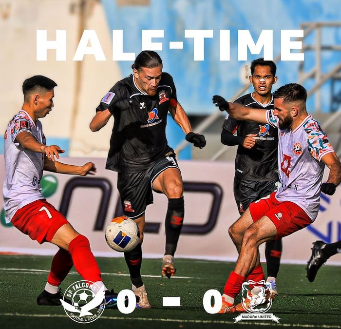 Jordy Wehrmann dalam laga SP Falcons Vs Madura United di matchday pertama grup AFC Challenge League (kasta ketiga kompetisi antarklub Asia) grup E di MFF Football Centre, Ulaanbaatar, Minggu (27/10/2024).