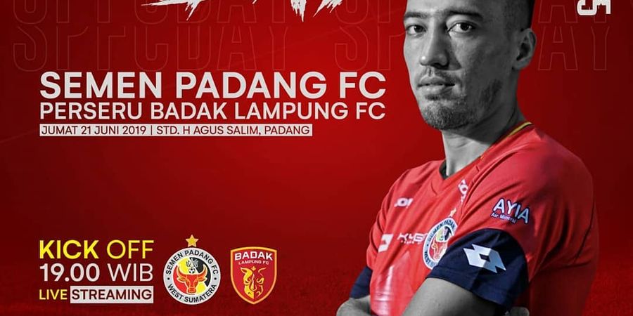 Live Streaming Semen Padang Vs Badak Lampung FC di Liga 1 2019