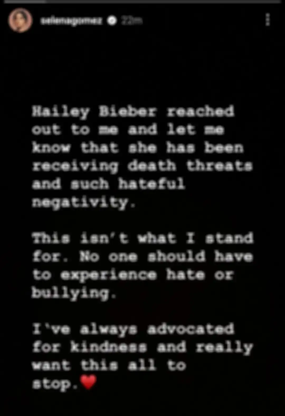 Unggahan story Selena Gomez