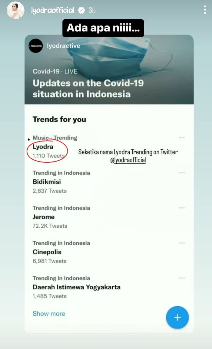 Lyodra jadi trending topik setelah masuk lineup AAA 2022