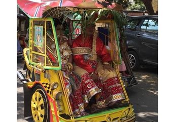 Bahagia Tak Harus Mewah! Pasangan Pengantin Ini Ramaikan Jalanan dengan Parade Bentor