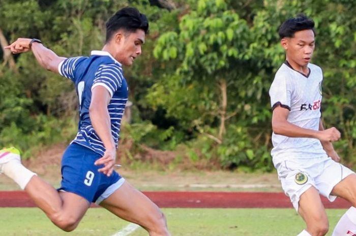 Ramadhan Sananta saat berlatih dengan tim barunya di Brunei Darussalam, DPMM FC.