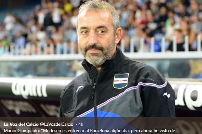 Pelatih Sampdoria, Marco Giampaolo. 