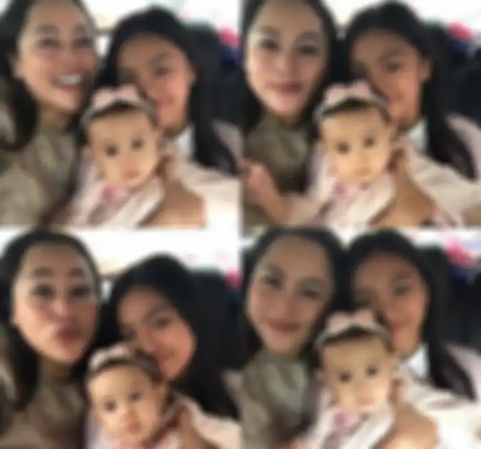 Alleia bersama tante dan juga sepupunya