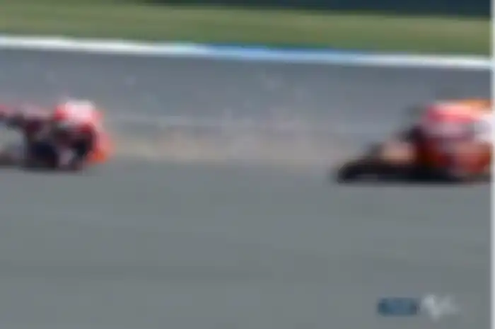 Marc Marquez terjatuh di akhir laga FP3 MotoGP Thailand.