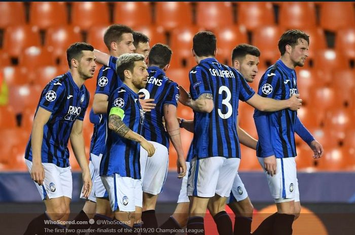 Atalanta lolos ke perempat final Liga Champions usai singkirkan Valencia di babak 16 besar.