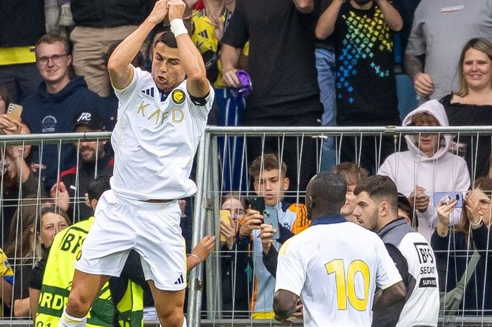Cristiano Ronaldo menjadi bintang kemenangan Al Nassr atas tim Portugal, Rio Ave, Jumat (8/8/2025) dini hari WIB.