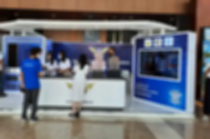 Booth Korlantas Polri untuk membayar pajak kendaraan
