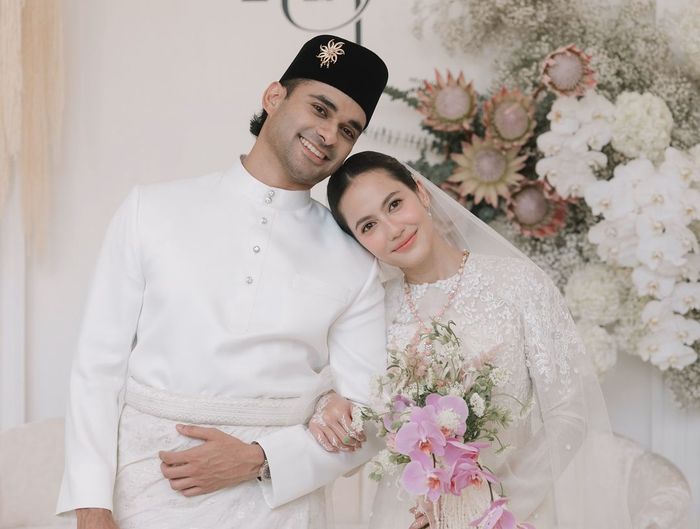 Pevita Pearce bersama sang suami, Mirzan Meer.
