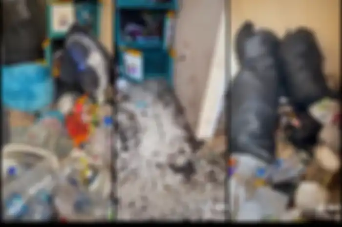 Tangkapan layar Tiktok viral kosan dipenuhi tumpukan sampah
