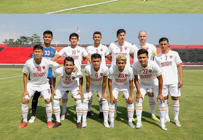 Skuat PSM Makassar saat menghadapi Lalenok United pada babak play-off Piala AFC 2020.