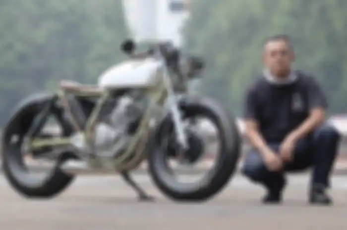 Yamaha Scorpio bergaya brat bobber