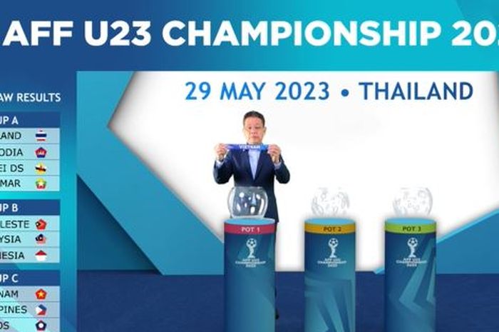 Berikut ini adalah hasil drawing Piala AFF U-23 2023, yang dilaksanakan pada Senin (29/5/2023).