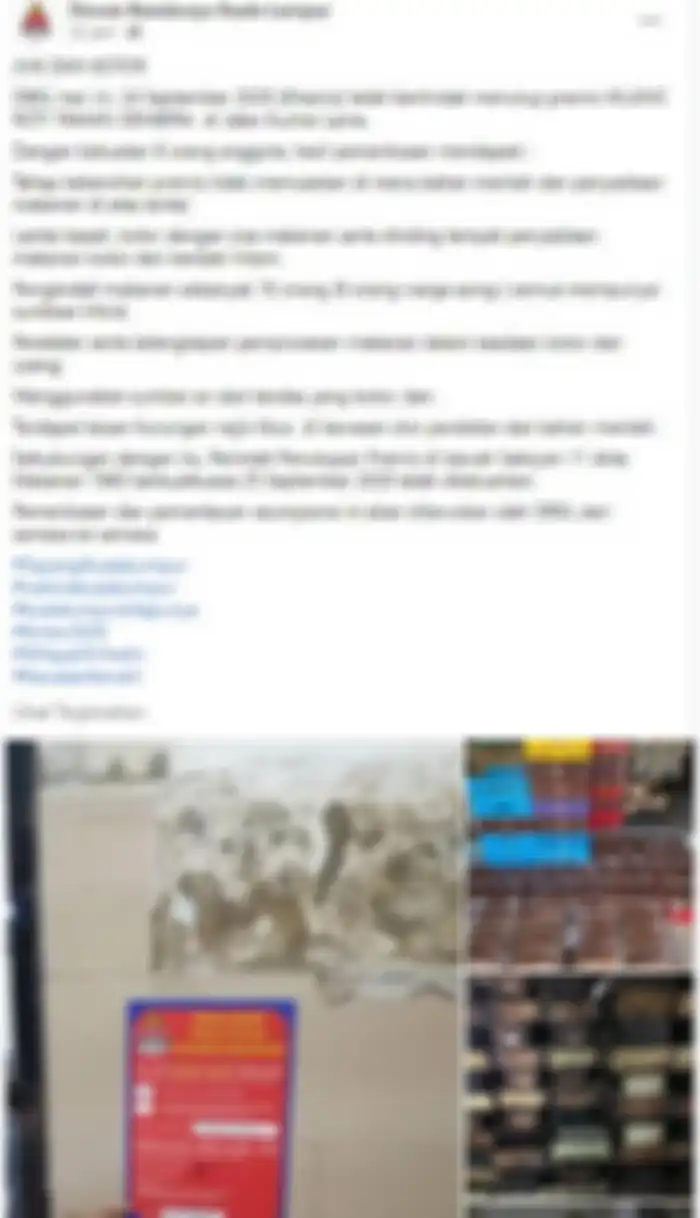 Unggahan Facebook DBLK