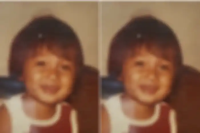 Foto masa kecil Baim Wong