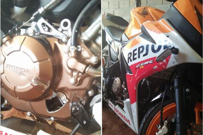 Alfonius Ahan men-share kerusakan Honda CBR150R menanyakan habis biaya berapa kalau ganti