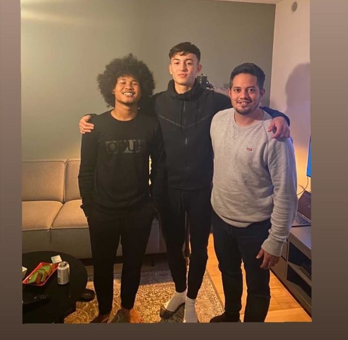 Unggahan Instagram Ivar Jenner saat bersama Bagus Kahfi dan Fardy Bachdim.