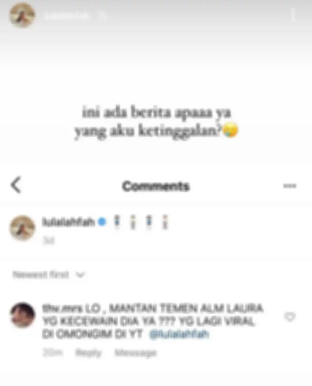 Lula Lahfah dituduh netizen