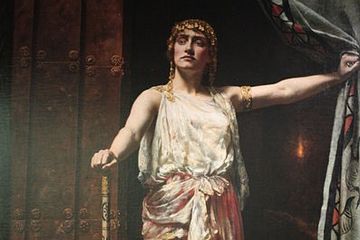 Lukisan Clytemnestra oleh John Collier, 1882.