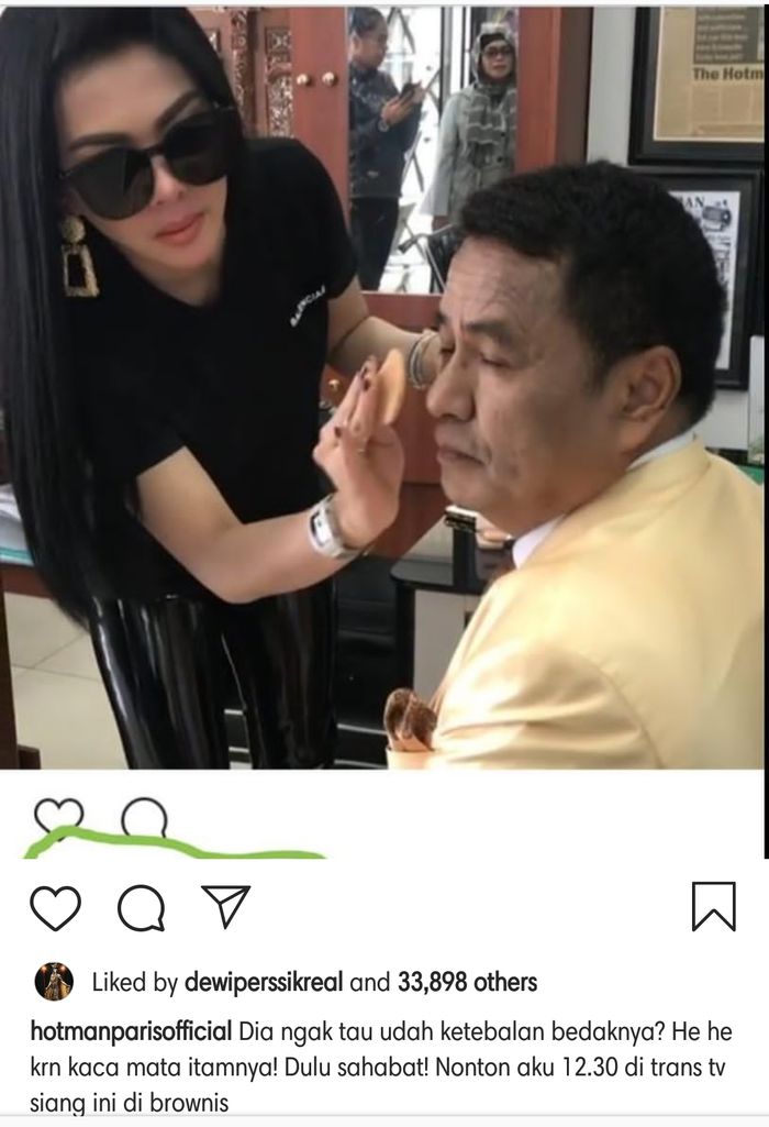 Unggahan Hotman Paris di akun Instaramnya.