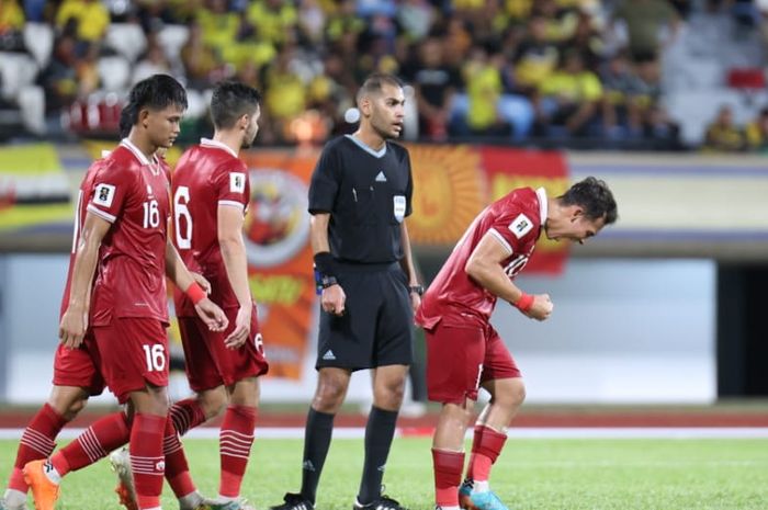 Timnas Indonesia vs Brunei Darussalam pada laga leg kedua putaran pertama Kualifikasi Piala Dunia 2026 Zona Asia, di Stadion Hassanal Bolkiah, Bandar Seri Begawang, Selasa (17/10/2023).