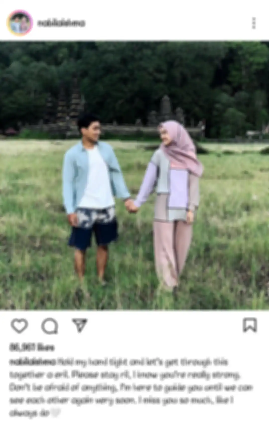 Postingan Nabila Ishma, pacar Eril