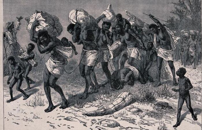 Gambaran budak-budak Afrika. Sebagaimana di Amerika Serikat, budak-budak muslim memegang peranan penting dalam mengenalkan Islam dan Ramadan.