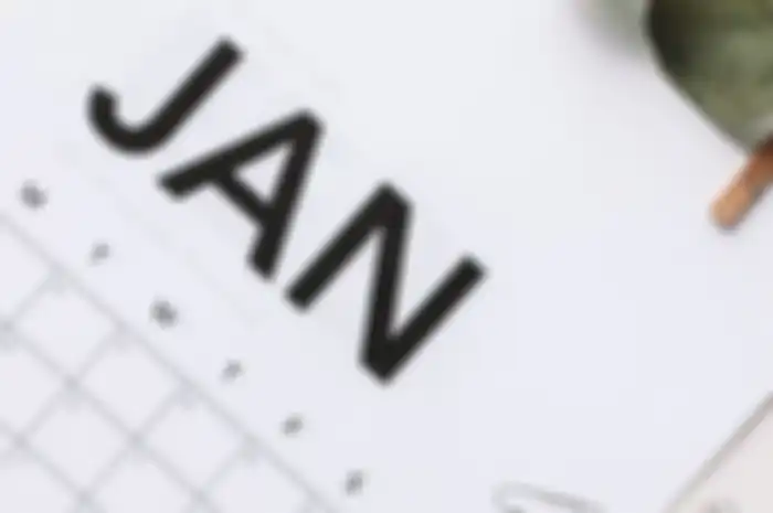 Ilustrasi kalender bulan Januari