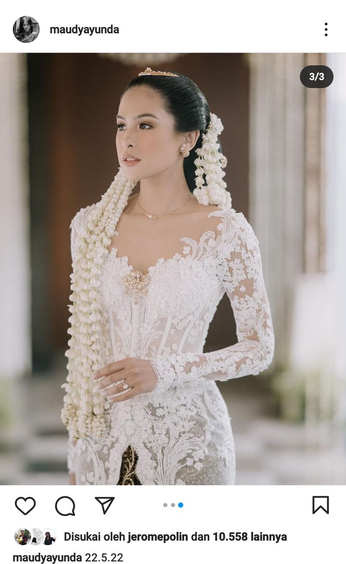 Maudy Ayunda menikah.