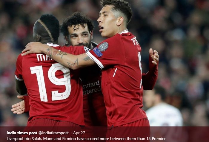 Trisula maut Liverpool, Roberto Firmino, Sadio Mane, dan Mohamed Salah