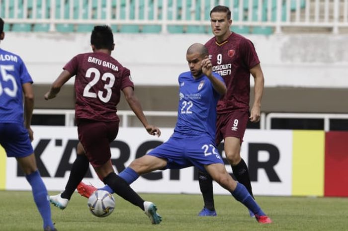 PSM Makassar kontra Lao Toyota di Stadion Pakansari, Kabupaten Bogor, Rabu (13/3/2019).